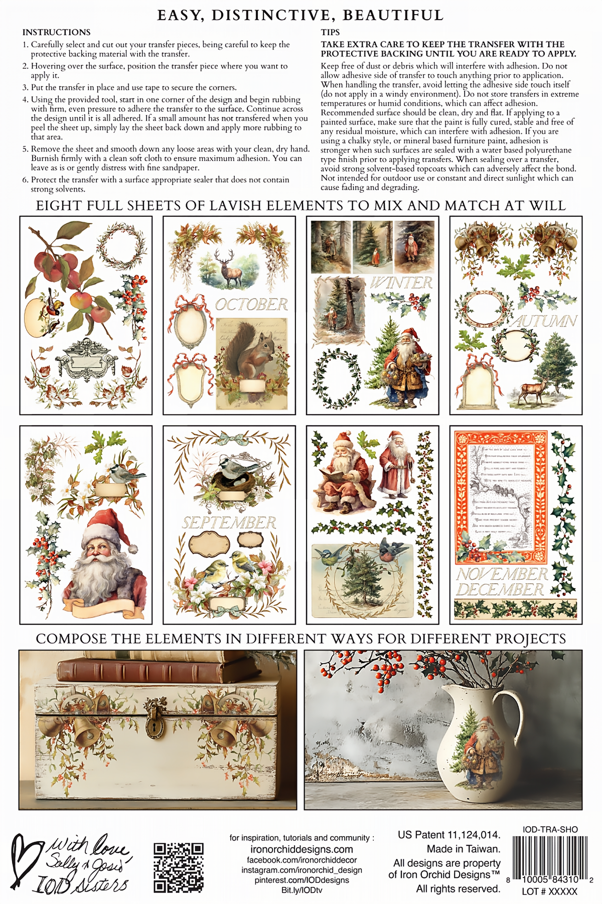 Santa's Hollow Transfer (2025 Limited Release) by IOD - Iron Orchid Designs-The Painted Heirloom