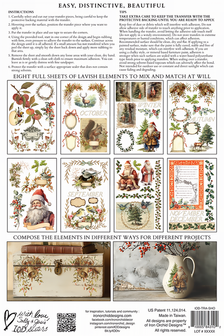 Santa's Hollow Transfer (2025 Limited Release) by IOD - Iron Orchid Designs-The Painted Heirloom
