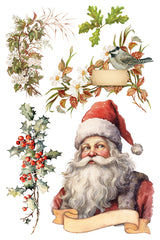 Santa’s Hollow Transfer (2025 Limited Release) by I.O.D. featuring holly, florals, and birds.