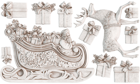Santa’s Sleigh Mould (2024) by I.O.D. featuring Santa, gifts, and a leaping reindeer.