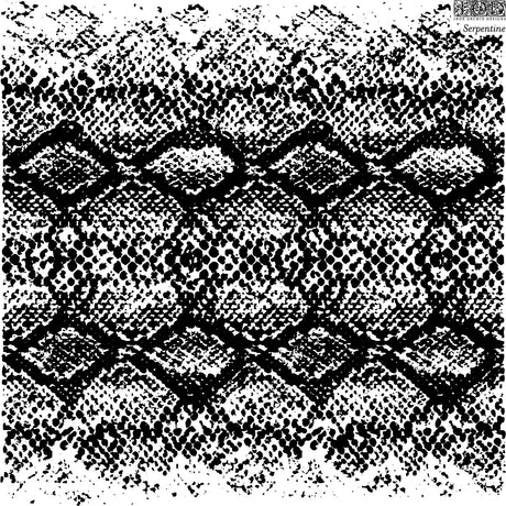 Serpentine Stamp (Retired) by IOD, black and white snake skin pattern for stamping or reusable masks.