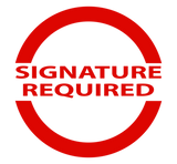 Signature Confirmation“ in red, USPS delivery verification by ThePaintedHeirloom on white background.