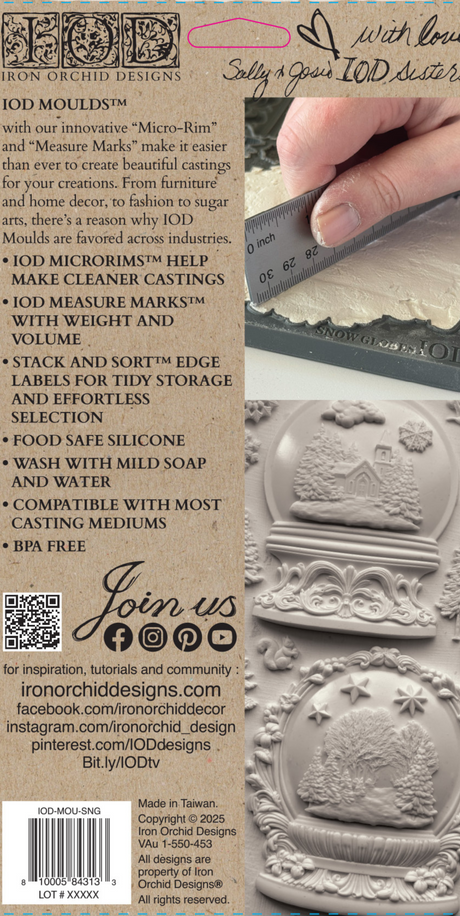 I.O.D. Snow Globes Mould, 2025 Limited Release by Iron Orchid Designs.