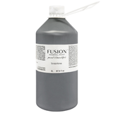 2L Fusion Mineral Paint Soap Stone, deep gray matte with white cap and handle.