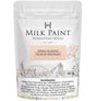 50g Homestead House Spring Blossom Milk Paint bag with health warnings and a floral wagon wheel graphic.