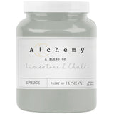 A Spruce Alchemy by Fusion Mineral Paint, chalk-style furniture paint, 500 mL (16.9 oz) container.