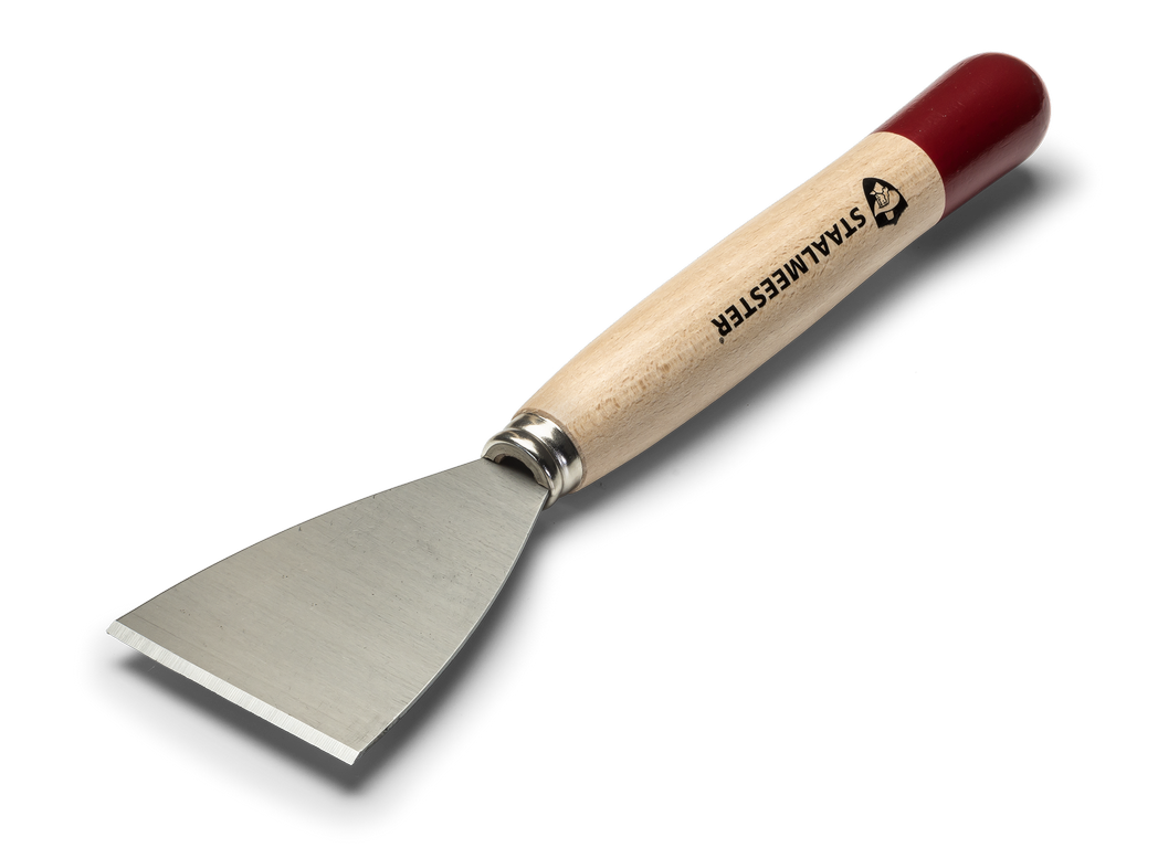 Staalmeester Scrapers & Strippers wide-blade metal scraper with wood handle for paint removal.