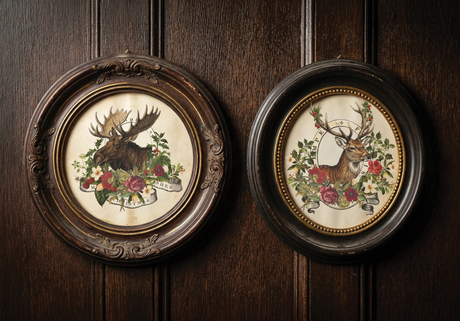 Stag Tavern (2026 Limited Release) Transfer by IOD, branded I.O.D., shown for hunt club-themed decor.