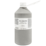 2L Fusion Mineral Paint Sterling, all-in-one acrylic, matte finish, white cap and label.