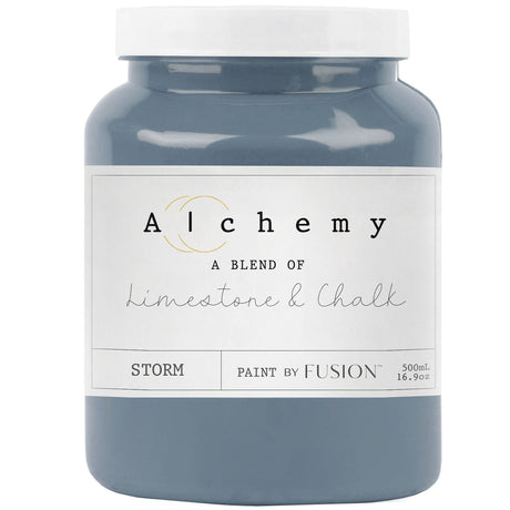 Fusion Mineral Paint Storm Alchemy 500mL, chalk-style limestone blend for furniture painting.