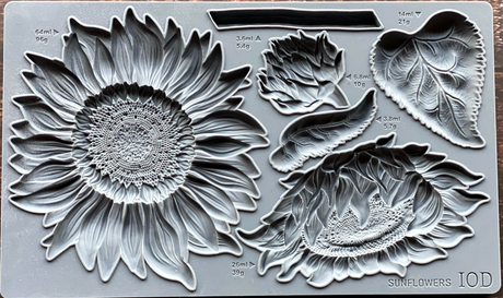 Sunflowers Decor Mould by IOD - Iron Orchid Designs @ Painted Heirloom