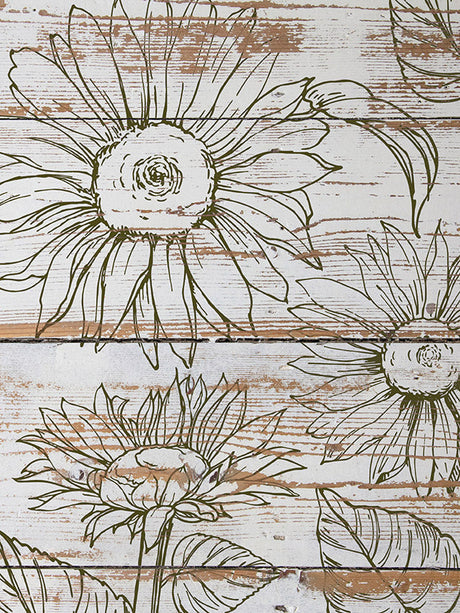 Sunflowers Decor Stamp by IOD - Iron Orchid Designs @ Painted Heirloom