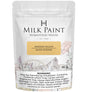 Homestead House Swedish Yellow Milk Paint, 50g bag, with floral and wagon wheel artwork on the label.