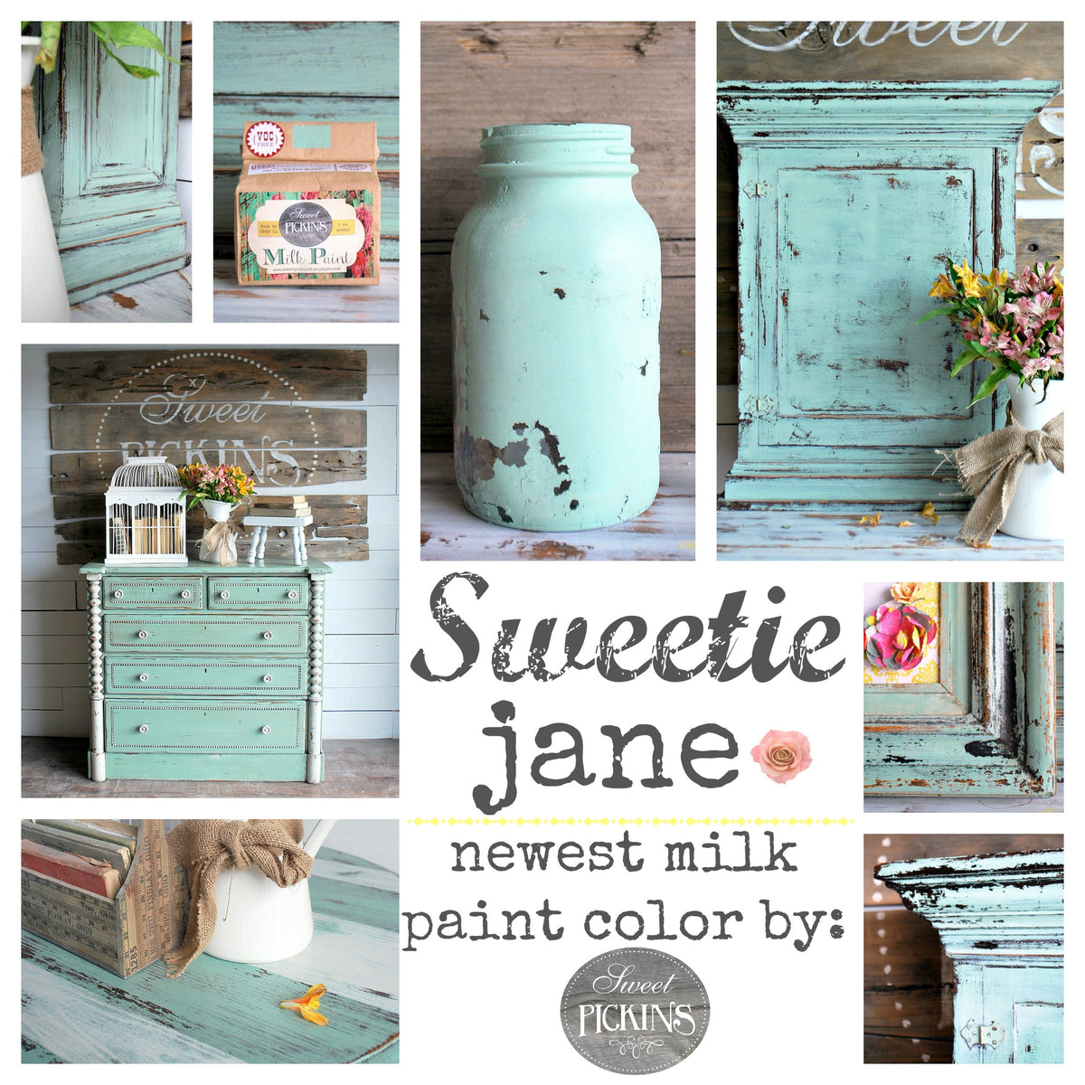 Sweetie Jane by Old Fashioned Milk Paint, non-toxic paint for vintage-style furniture and decor.
