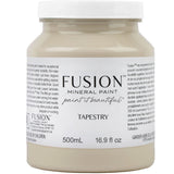 500mL jar of Tapestry Fusion Mineral Paint with product details shown on the label.