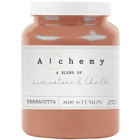 500 ml Terracotta Alchemy Paint by Fusion Mineral Paint, chalk-style limestone and chalk blend.