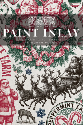 Santa, reindeer, and tree design with I.O.D. The North Pole Co. (2026) Paint Inlay at the top.