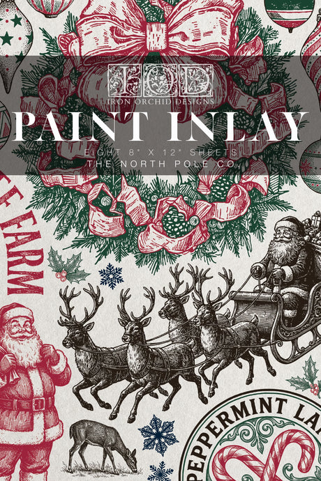 Santa, reindeer, and tree design with I.O.D. The North Pole Co. (2026) Paint Inlay at the top.