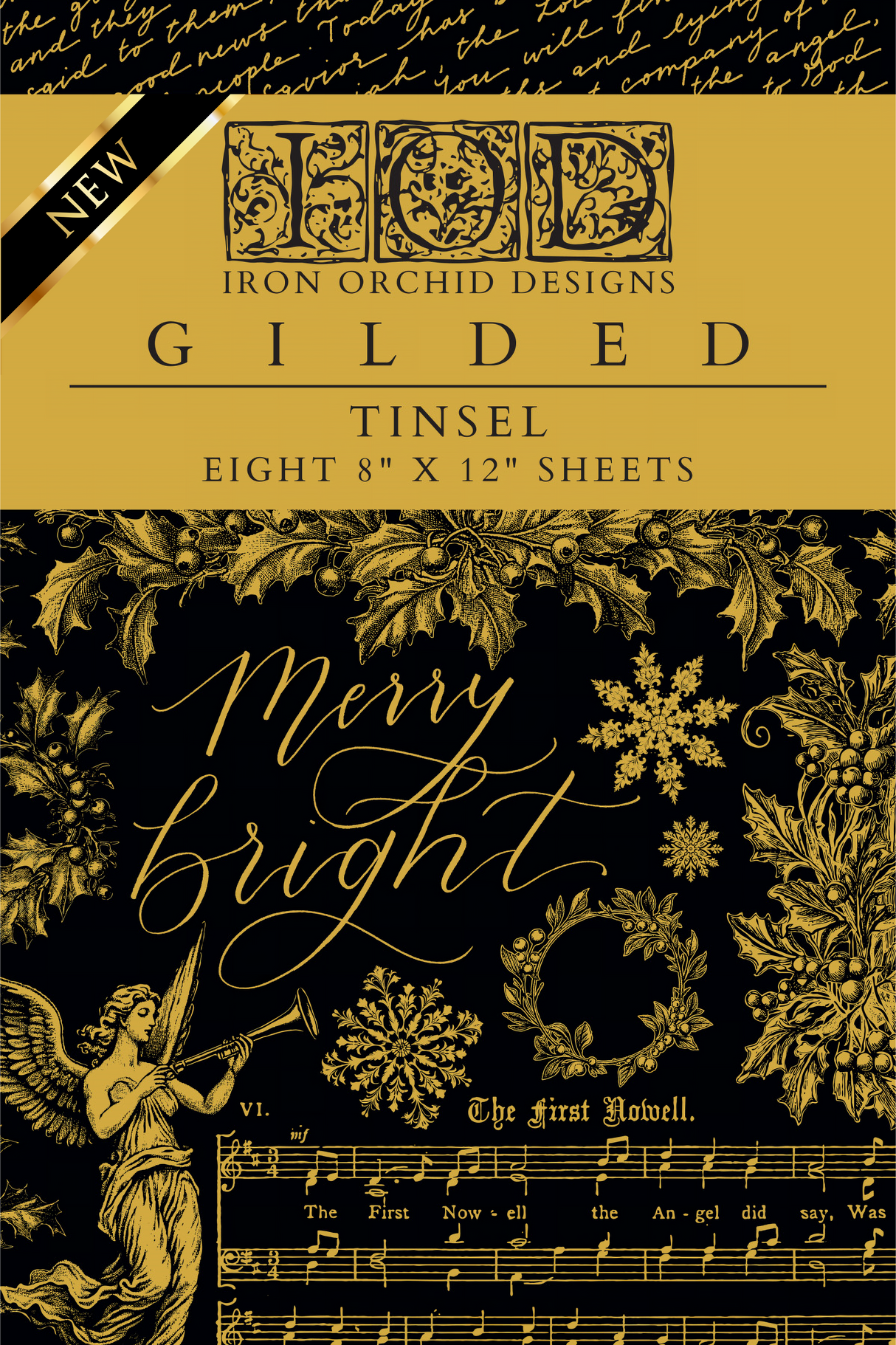 Tinsel Gilded Transfer (2024 Limited Release) by IOD - Iron Orchid Designs @ The Painted Heirloom