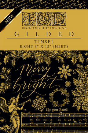 Tinsel Gilded Transfer (2024 Limited Release) by IOD - Iron Orchid Designs-The Painted Heirloom