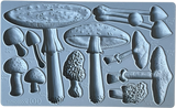The Toadstool Mould by IOD showing assorted mushroom shapes in gray silicone by I.O.D.