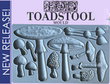Toadstool Mould by IOD, Iron Orchid Designs silicone mould featuring detailed mushroom shapes.