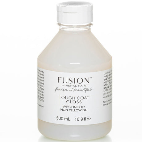 Fusion Mineral Paint 500 ml Tough Coat (Gloss) Wipe-On Poly, clear, glossy water-based sealer.