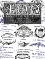 Traditional Pots Decor Transfer by I.O.D. with ornate rub-on designs, vintage French text, and floral graphics.