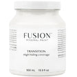 Fusion Mineral Paint Transition, white 500mL jar with high-hiding recycled pigment formula.