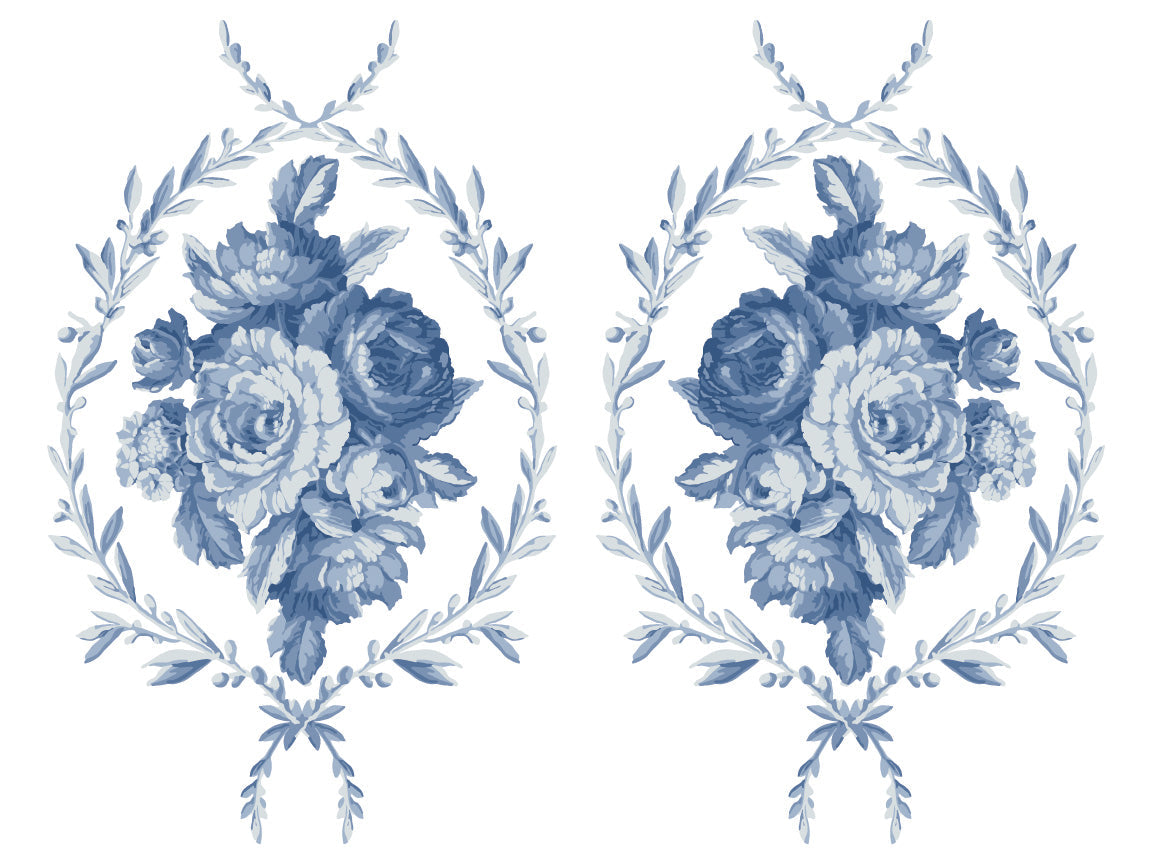 Trompe L'oeil Bleu Paint Inlay by IOD - Iron Orchid Designs @ The Painted Heirloom