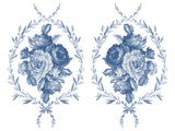 Trompe L'oeil Bleu Paint Inlay by IOD - Iron Orchid Designs @ The Painted Heirloom