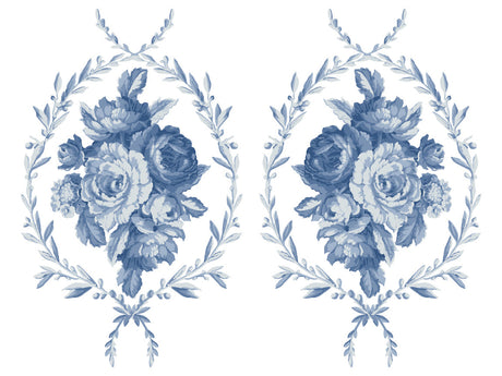 Trompe L'oeil Bleu Paint Inlay by IOD - Iron Orchid Designs @ The Painted Heirloom