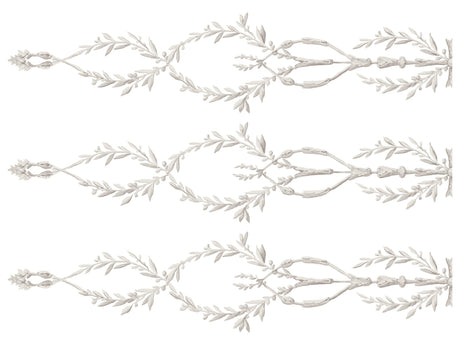 IOD Trompe L’oeil Laurel Paint Inlay with leafy laurel design for furniture embellishment.