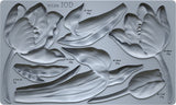 Tulips Mould by IOD, gray; six tulip shapes labeled by weight/volume, top design features I.O.D. branding.