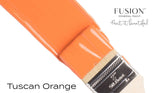 Brush with Tuscan Orange Fusion Mineral Paint (Seasonal) by Fusion Mineral Paint on a plain white background.