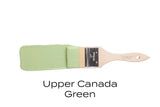 Brush with Upper Canada Green Fusion Mineral Paint (Seasonal) by Fusion Mineral Paint on white background.