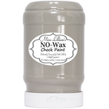Miss Lillian’s Uptown Castle No-Wax Chock Paint, light gray, for furniture restoration projects.