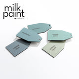 Five Velvet Palm Paint by Fusion Mineral Paint sample cards with logo on a white background.