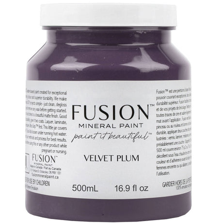 500ml jar of Fusion Mineral Paint in Velvet Plum.