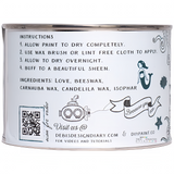 Verdigris Shipwrecked DIY Wax can by DIY Paint Co., featuring mermaid art, fast-drying info, and ingredients list.