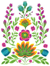 Floral pattern inspired by I.O.D. Vida Flora Paint Inlay, designed by Debi Beard for Iron Orchid Designs.