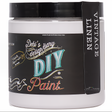 Jar of DIY Paint Co. Vintage Linen clay-chalk paint with a black and colorful front label.