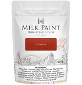 50g Homestead House Voyageur Milk Paint with health warning on packaging.