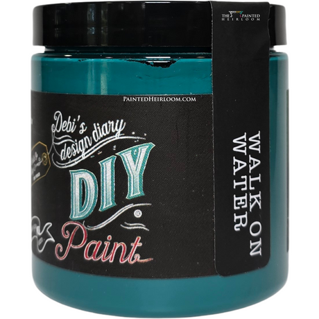 DIY Paint Co. Walk on Water DIY Paint jar with black lid and eco-friendly label.