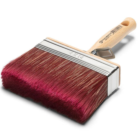 Staalmeester Wall Brush Series 2910 with thick reddish bristles for water-based paint on a white background.