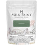 50g pouch of Waterloo Green Milk Paint by Homestead House with health warnings and vintage-style label.