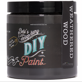 DIY Paint Co. Weathered Wood black eco-friendly clay and chalk paint for crafts and upcycling.