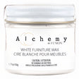 Fusion Mineral Paint White Alchemy Wax, 1.75 oz jar with bilingual label on white background.