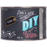 13.5 oz can of White DIY Wax by DIY Paint Co. with decorative fonts on a black label.