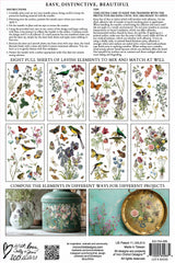 I.O.D. Wilde Bloemen Transfer with botanical designs shown on a decorated tin for inspiration.
